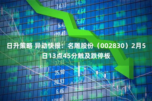 日升策略 异动快报：名雕股份（002830）2月5日13点45分触及跌停板
