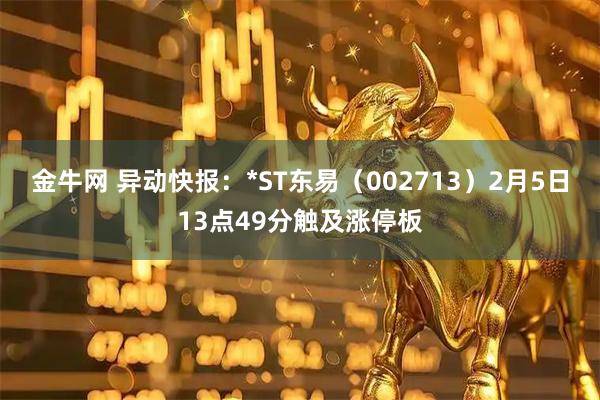 金牛网 异动快报：*ST东易（002713）2月5日13点49分触及涨停板